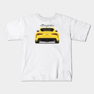 Rear Supra 5th Generation GR A90 yellow Kids T-Shirt